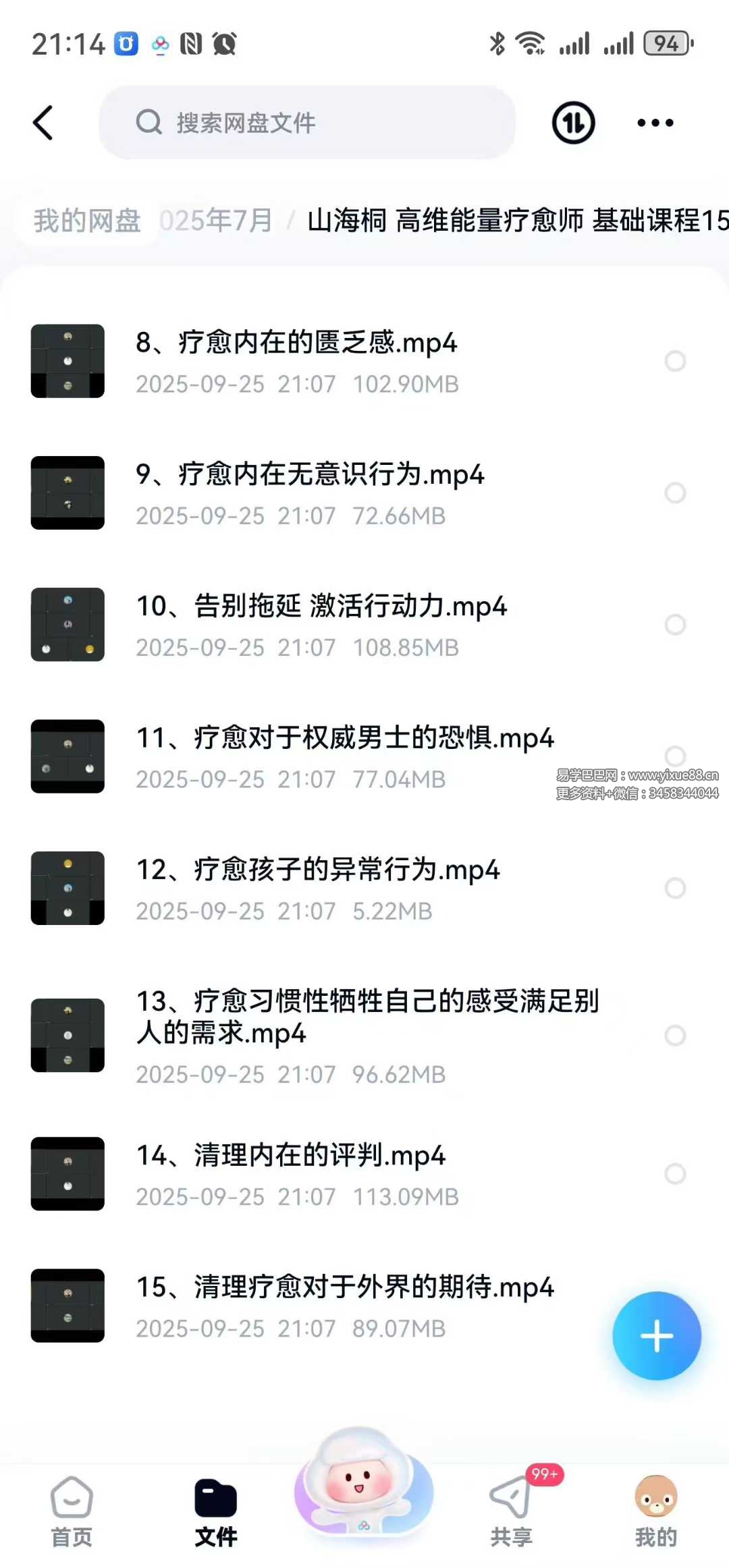 山海桐 高维能量疗愈师 基础课程15集