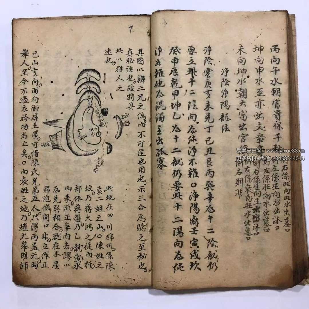 《地理十二天星》古籍72双页